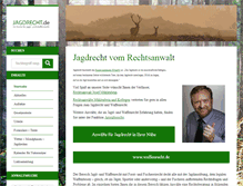 Tablet Screenshot of jagdrecht.de